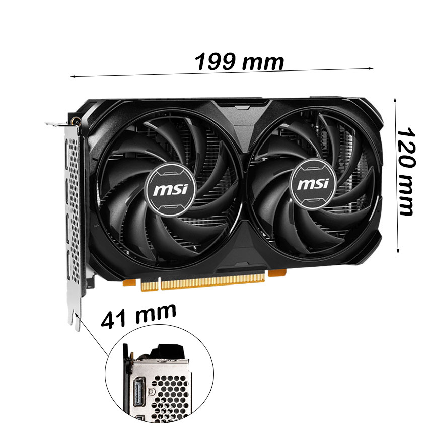 Card màn hình MSI RTX 4060 VENTUS 2X BLACK 8G OC - Hình ảnh 5