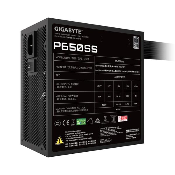 Nguồn máy tính Gigabyte P650SS (80 Plus Silver/Non Modular) - Hình ảnh 7