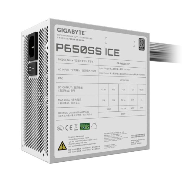 Nguồn máy tính Gigabyte P650SS ICE (80 Plus Silver/Non Modular) - Hình ảnh 6