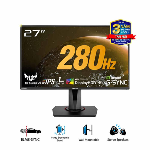 Màn hình Gaming Asus TUF VG279QM (27inch/FHD/280Hz/1ms)