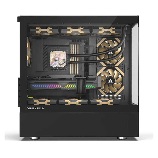 Vỏ Case GOLDEN FIELD MTX360 (Mid-Tower/Màu Đen)/Không Kèm Quạt) - Hình ảnh 3