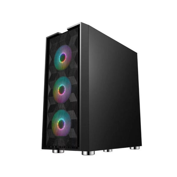 Vỏ Case GOLDEN FIELD Magic-B 3XMA (Mid-Tower/Màu Đen)/Kèm 3 Quạt RGB Auto) - Hình ảnh 3