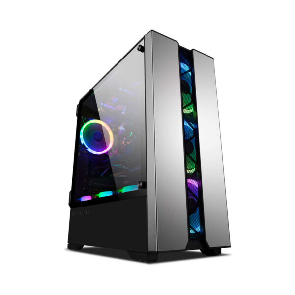 Vỏ Case GOLDEN FIELD Z22FA (Mid-Tower/Màu Đen)/Kèm 3 Quạt ARGB) - Hình ảnh 3