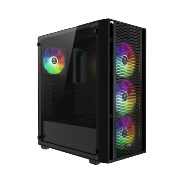 Vỏ Case Gamdias TALOS E3 MESH ELITE BLACK (MID Tower/Màu Đen)/Kèm 3 Quạt ARGB) - Hình ảnh 2