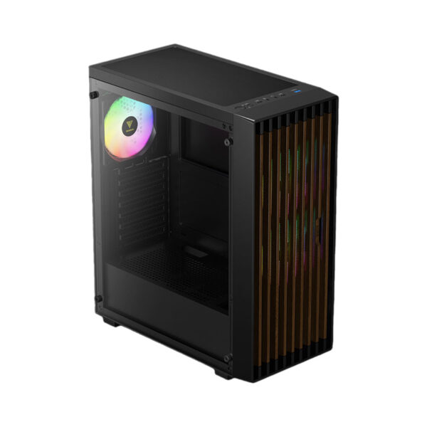 Vỏ Case Gamdias AURA GC4 ELITE (MID Tower/Màu Đen)/Kèm 3 Quạt ARGB)
