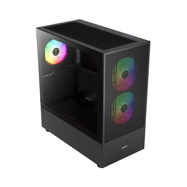 Vỏ Case Gamdias TALOS E3 MESH ELITE BLACK (MID Tower/Màu Đen)/Kèm 3 Quạt ARGB)