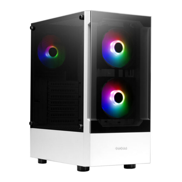Vỏ Case Gamdias TALOS E3 (MID Tower/Màu Trắng)/Kèm 3 Quạt ARGB)