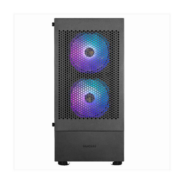Vỏ Case Gamdias TALOS M3 MESH BLACK (MID Tower/Màu Đen)/Kèm 3 Quạt ARGB)