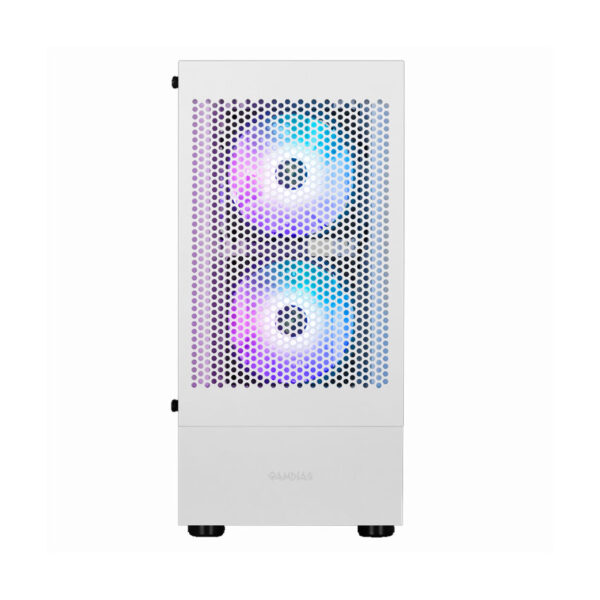Vỏ Case Gamdias TALOS M3 MESH WHITE (MID Tower/Màu Trắng)/Kèm 3 Quạt ARGB)