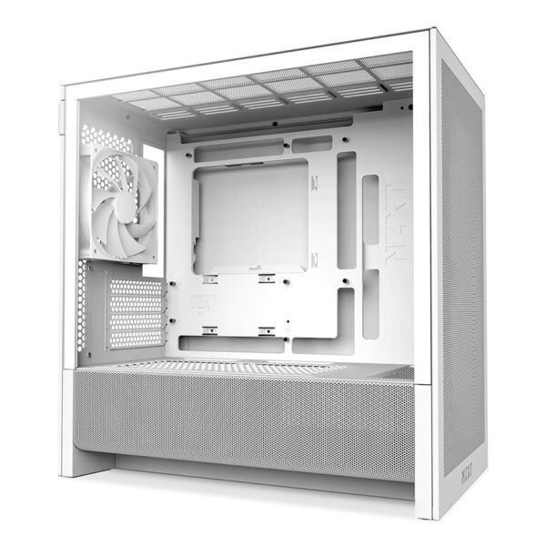 Vỏ Case NZXT H3 Flow (CC-H31FB-01) (micro-ATX/Màu Trắng)/Kèm 1 Quạt F120Q) - Hình ảnh 4