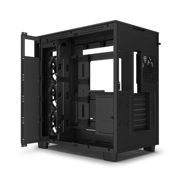 Vỏ Case NZXT H9 Flow RGB+ 2025 (CM-H92FB-P1) (Mid-Tower/Màu Đen)/Kèm 3 Quạt (F420 RGB Core x 2 + F120 RGB Core) - Hình ảnh 3