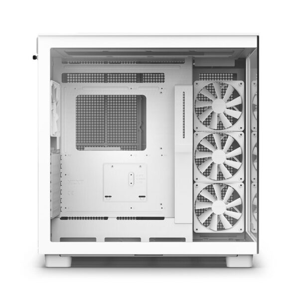 Vỏ Case NZXT H9 Flow RGB+ 2025 (CM-H92FW-P1) (Mid-Tower/Màu Trắng)/Kèm 3 Quạt (F420 RGB Core x 2 + F120 RGB Core) - Hình ảnh 3