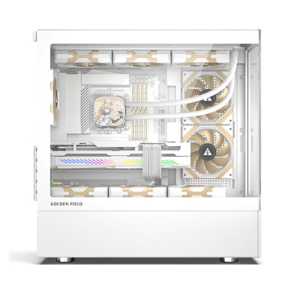 Vỏ Máy Tính Golden Field HIFI MTX360 White - Hình ảnh 4